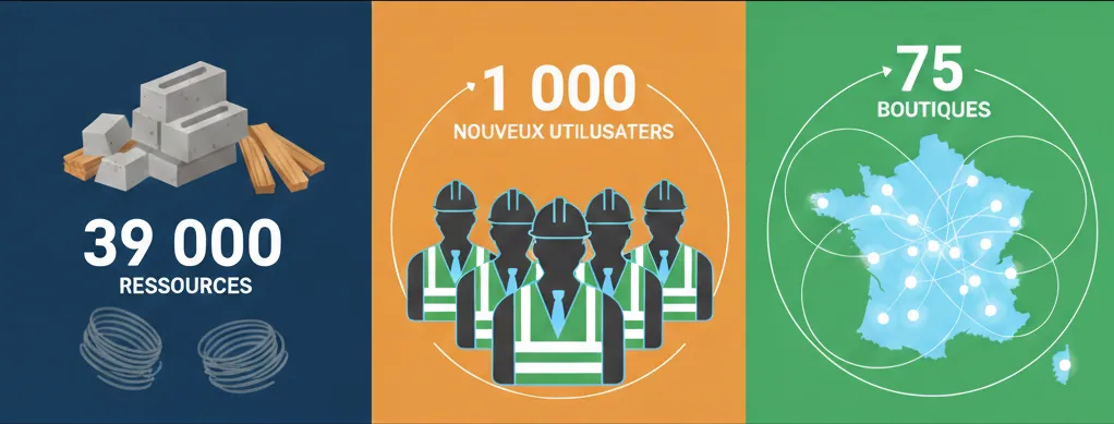 Infographie Skop 2025 — statistiques utilisateurs, boutiques et ressources
