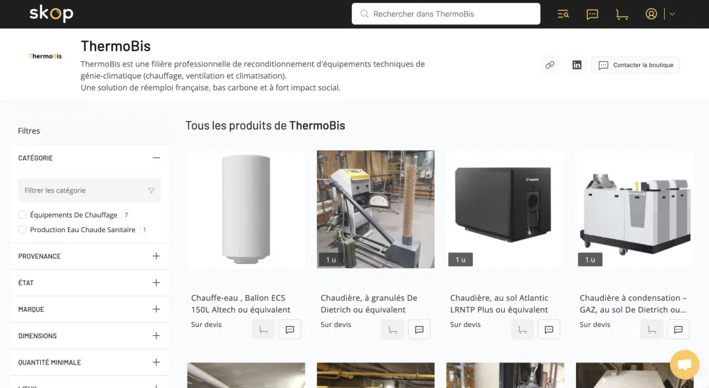 Boutique ThermoBis sur la marketplace Skop