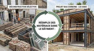 Image illustration, construction, réemploi, loi agec